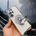 Clear Rotating Gyro Magnetic Stand Case For Samsung - Image 3
