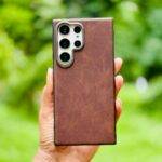 Premium Pu Lather Metal Camera Bumper Case For Samsung - Image 2