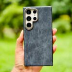 Premium Pu Lather Metal Camera Bumper Case For Samsung - Image 3