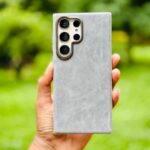 Premium Pu Lather Metal Camera Bumper Case For Samsung - Image 4