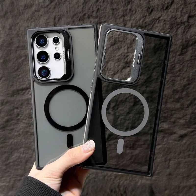 Premium Camera Stand Metal Case for Samsung - Image 4