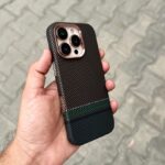 LUXO Life Carbon Fiber Texture Matte Bumper iPhone Case (Mixed-Black) - Image 4