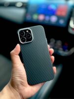 LUXO Life Carbon Fiber Texture Matte Bumper iPhone Case (Black) - Image 3