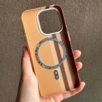 LUXO Life Carbon Fiber Texture Matte Bumper iPhone Case (Orange) - Image 3