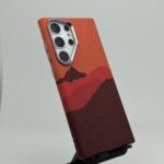 LUXO Life Carbon Fiber Texture Matte Bumper iPhone Case (Red Mountain) - Image 2