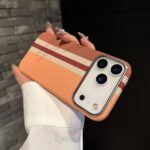 LUXO Life Carbon Fiber Texture Matte Bumper iPhone Case (Orange) - Image 2