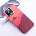 LUXO Life Carbon Fiber Texture Matte Bumper iPhone Case (Red Mountain) - Image 4