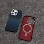 LUXO Life Carbon Fiber Texture Matte Bumper iPhone Case (Blue) - Image 2