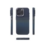 LUXO Life Carbon Fiber Texture Matte Bumper iPhone Case (Blue) - Image 5
