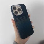 LUXO Life Carbon Fiber Texture Matte Bumper iPhone Case (Blue) - Image 4