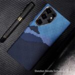 LUXO Life Carbon Fiber Texture Matte Bumper iPhone Case (Blue)