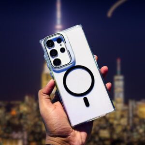 Crystal Clear Camera Stand Case For Samsung Galaxy