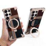 Carbon Fibre Magnetic Kickstand Metal Case for Samsung - Image 3