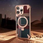 Carbon Fibre Magnetic Kickstand Metal Case for iPhone