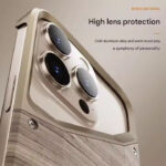 Wooden Aluminum Metal Cell Frameless Bumper Armor Shockproof Protective iPhone Case - Image 6