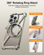 Z Shaped Metal Magsafe Case with Stand for iPhone - Image 3