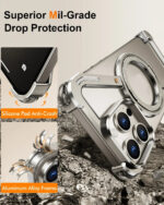 Z Shaped Metal Magsafe Case with Stand for iPhone - Image 4