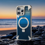 Carbon Fibre Magnetic Kickstand Metal Case for iPhone - Image 2