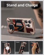 Carbon Fibre Magnetic Kickstand Metal Case for iPhone - Image 5