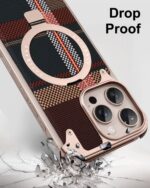 Carbon Fibre Magnetic Kickstand Metal Case for iPhone - Image 6