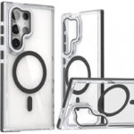 Anti Yellow Crystal Clear Camera Stand Protective Case For Samsung - Image 2