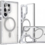 Anti Yellow Crystal Clear Camera Stand Protective Case For Samsung - Image 3