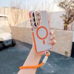 Anti Yellow Crystal Clear Camera Stand Protective Case For Samsung