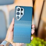 Knit Phone Brand Case with Metal Camera Protector For Samsung Ultra Series - Image 4