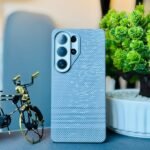 Knit Phone Brand Case with Metal Camera Protector For Samsung Ultra Series - Image 10
