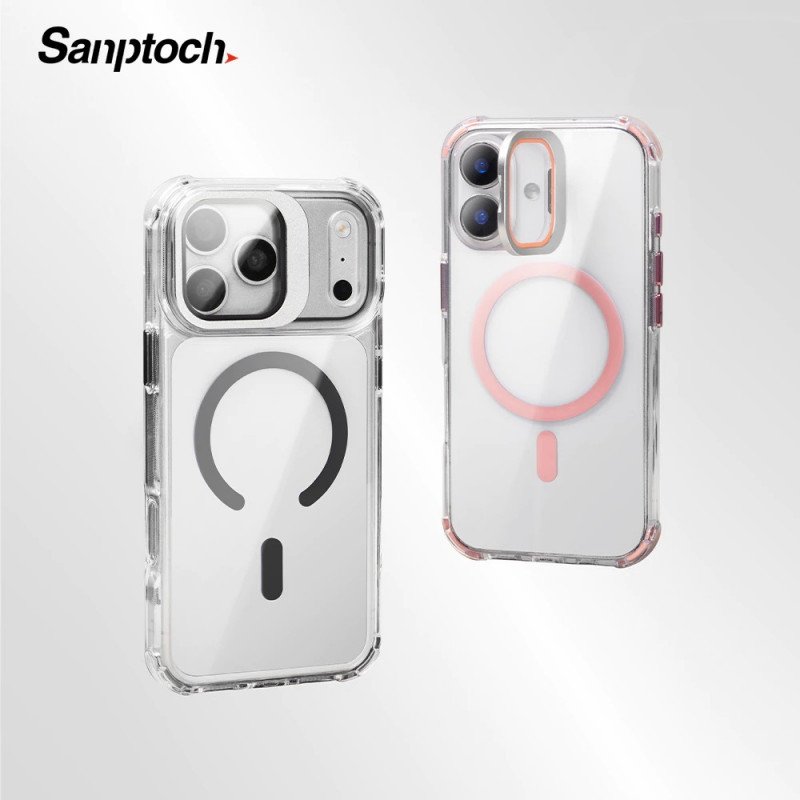 Sanptoch Clear Shockproof Magsafe Lens Stand Phone Case For iPhone - Image 9