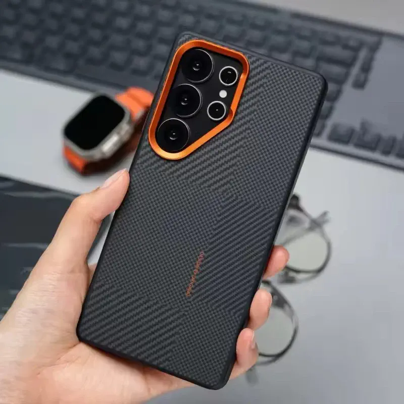 BIGC Brand Side Rubber Bumper Hard Carbon Case For Samsung Galaxy